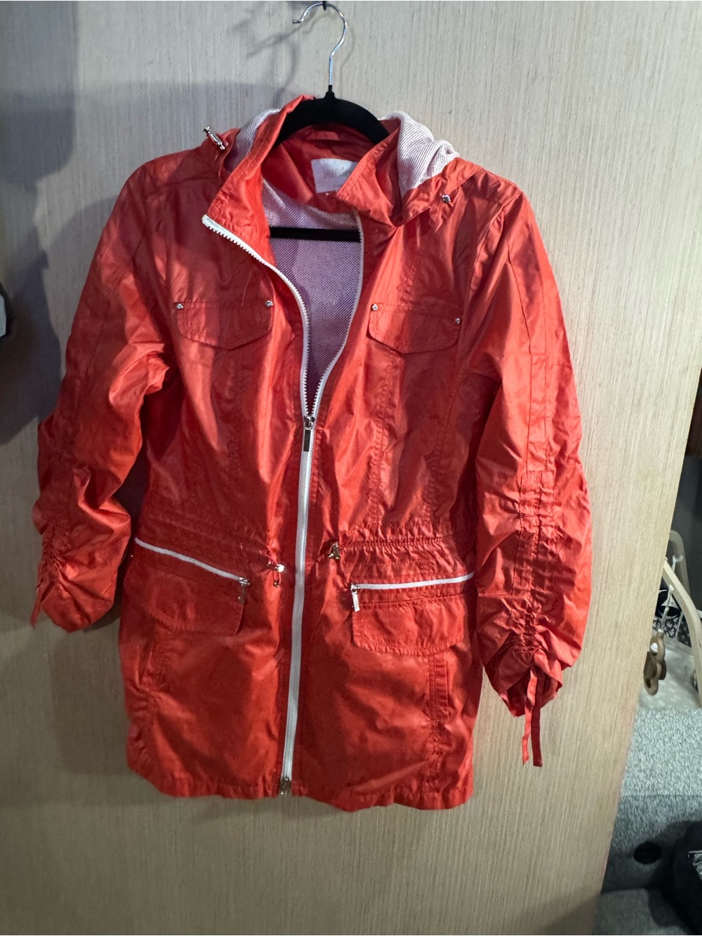 Laundry By‎ Shelli Segal Coral Hooded Rain Jacket Size SP